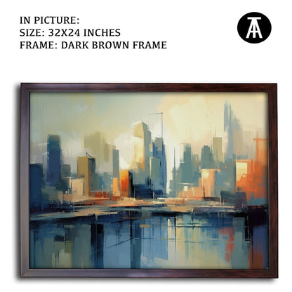 Artwork in Metal Champagne Gold Frame