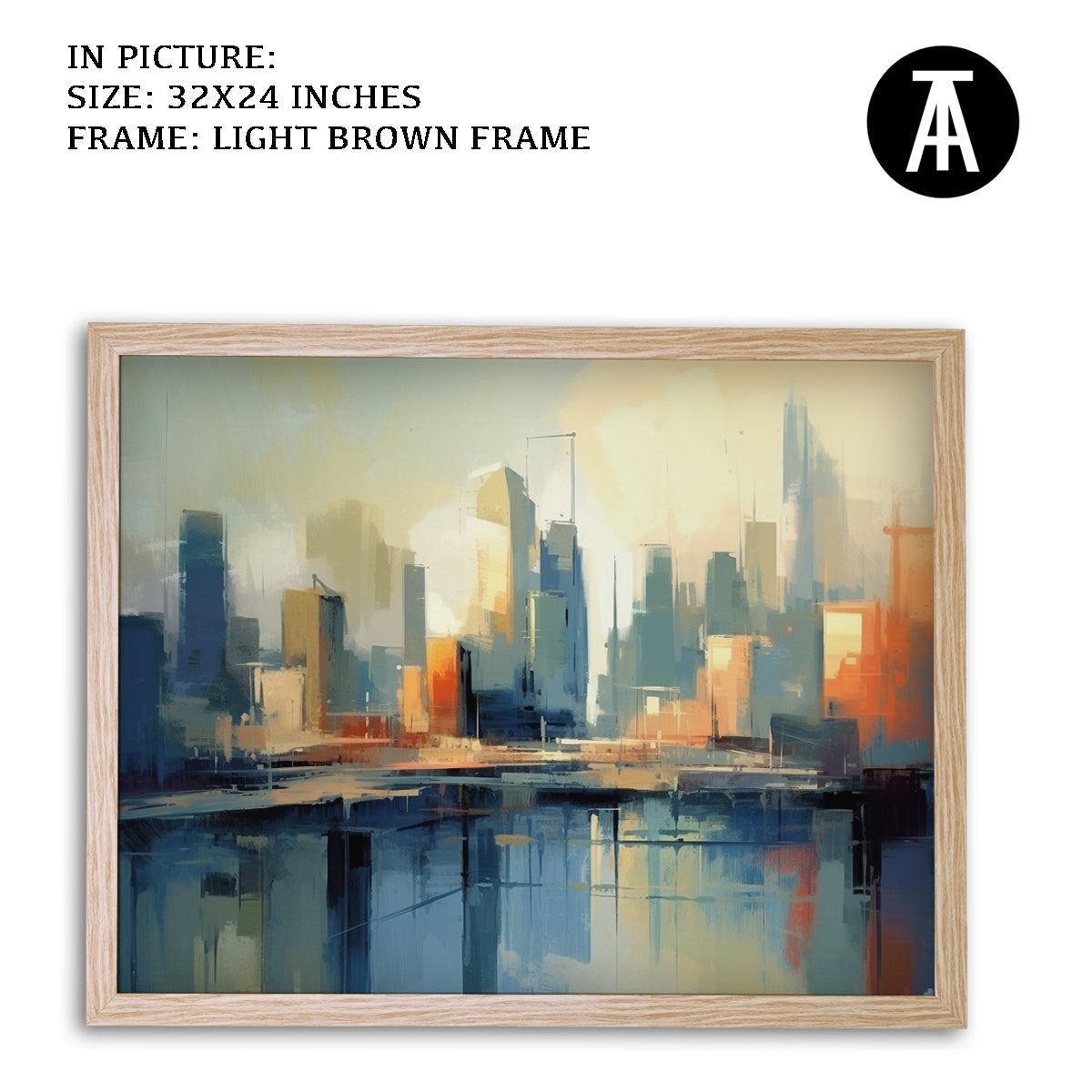 Artwork in Dark Brown Frame