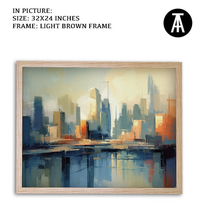 Artwork in Dark Brown Frame
