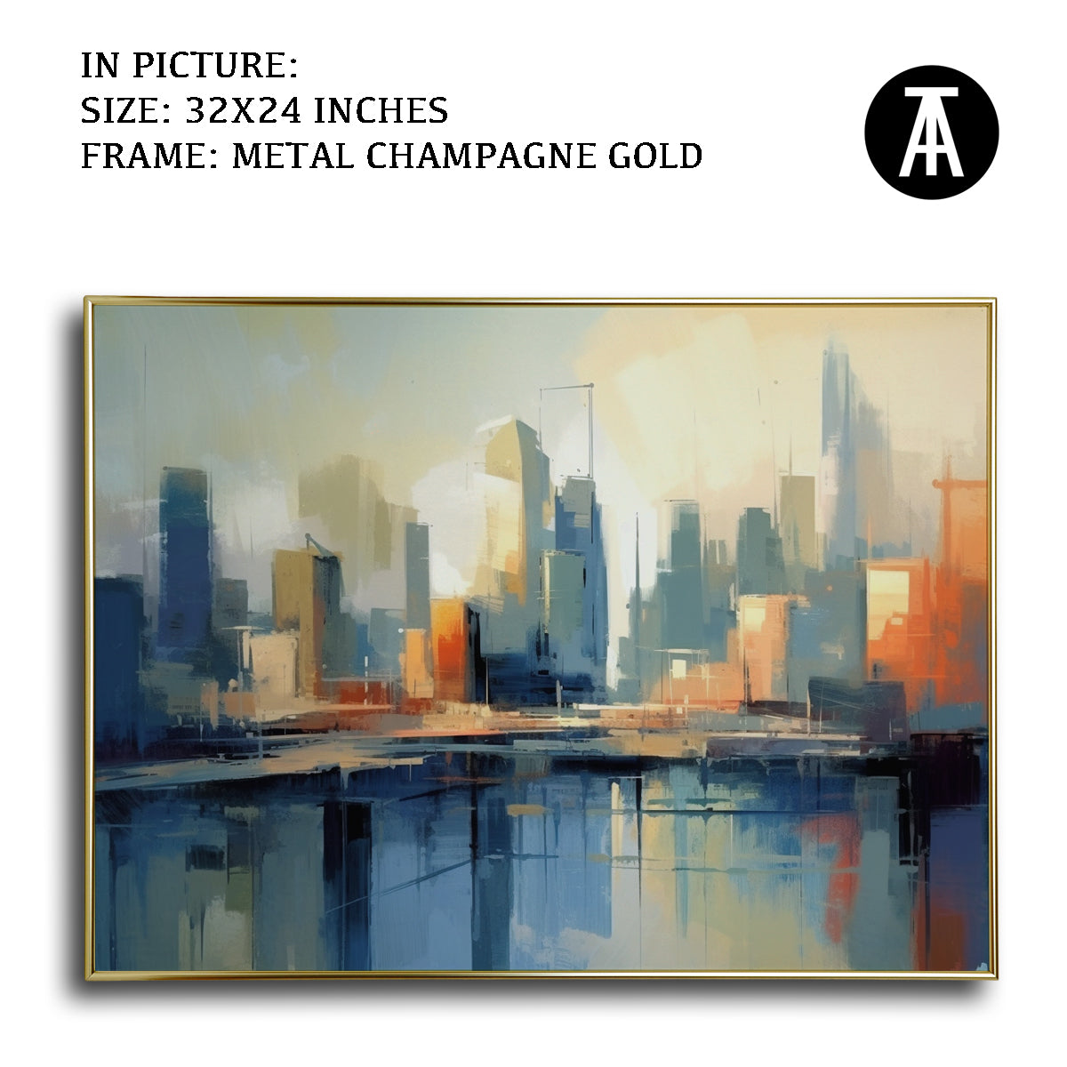 Artwork in Light Brown Frame