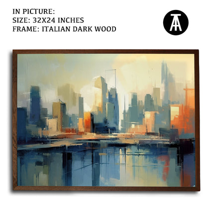 Artwork in Dark Wood Frame