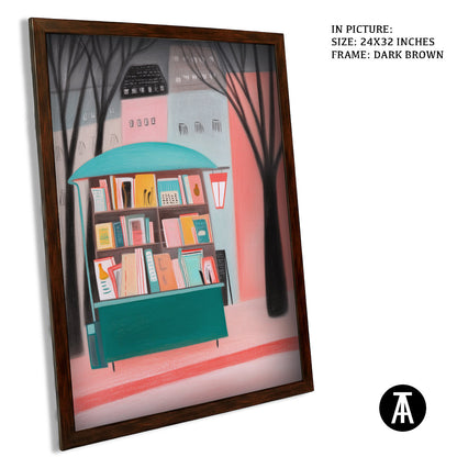 Artwork in Dark Brown Frame