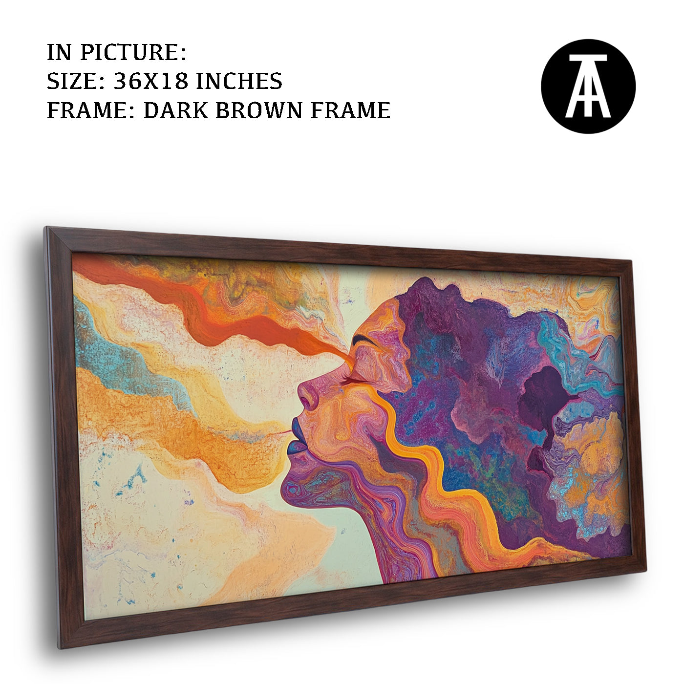 Artwork in Metal Champagne Gold Frame