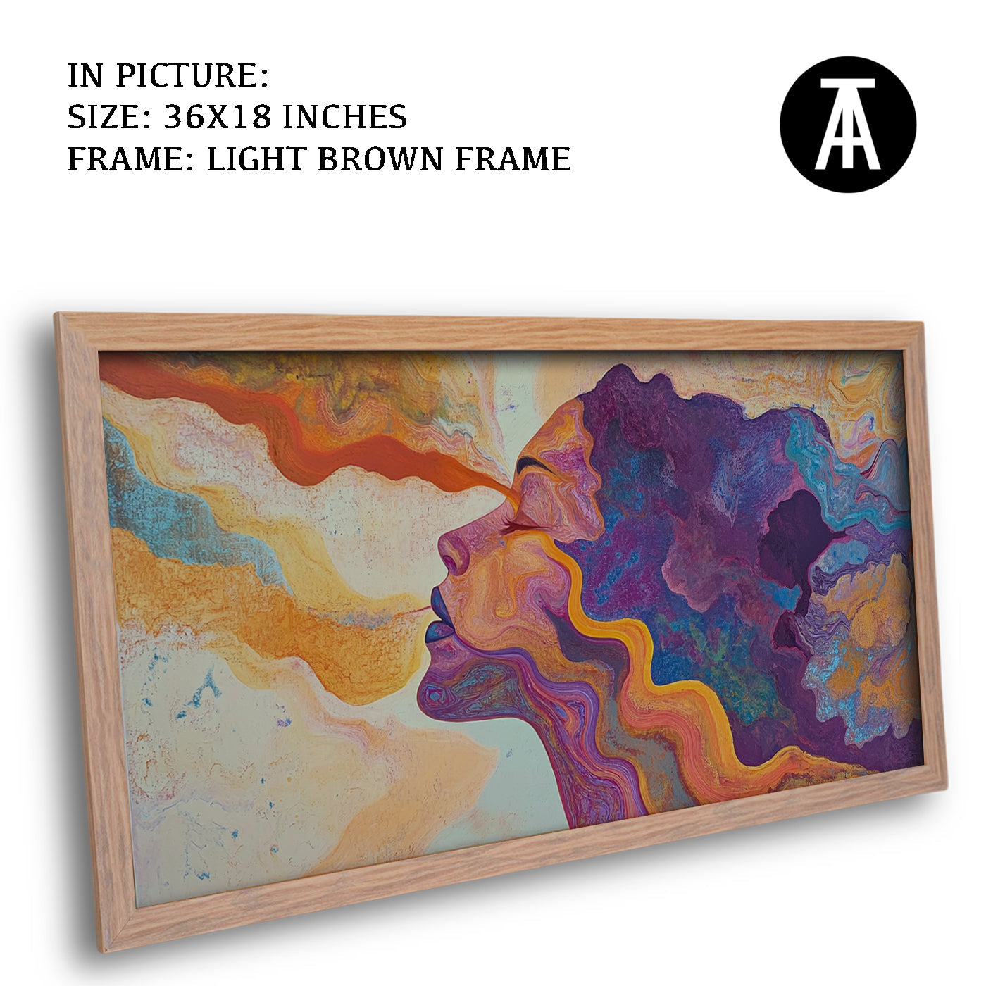 Artwork in Dark Brown Frame