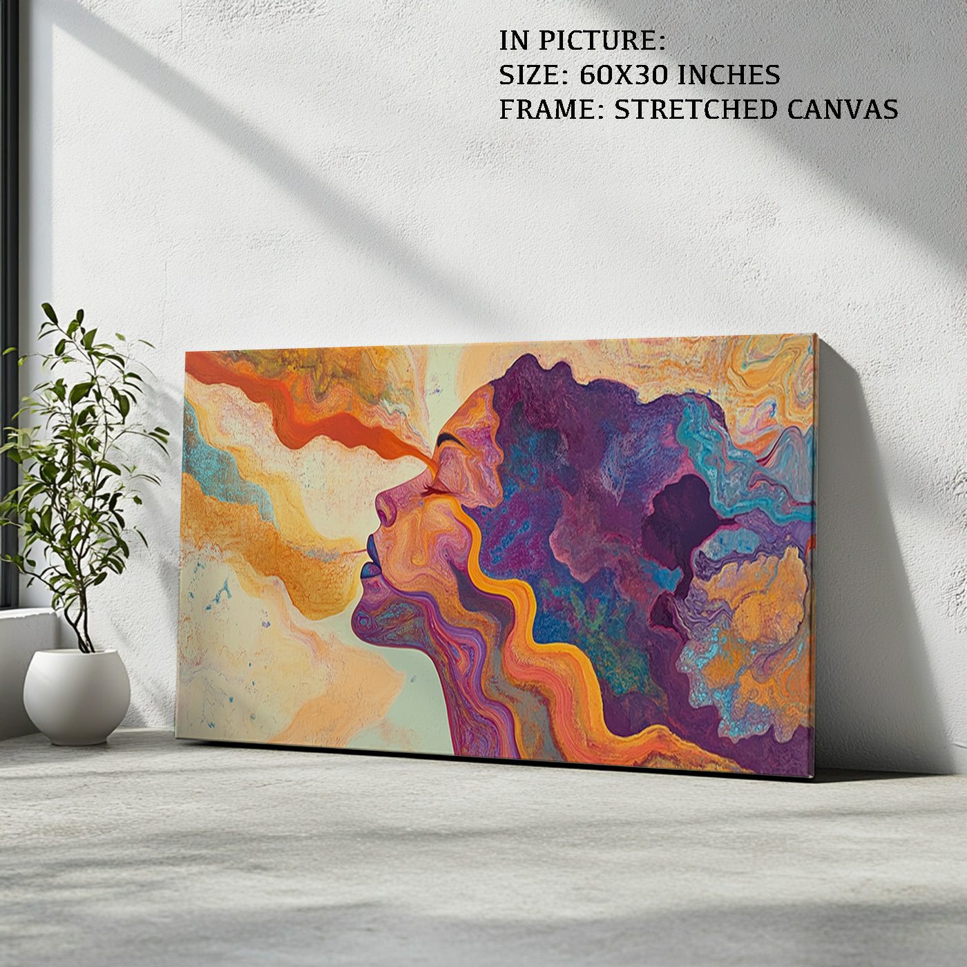 Artwork in Natural Wood Frame