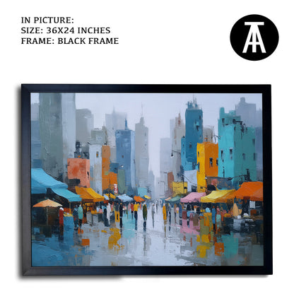 Artwork in Metal Champagne Gold Frame