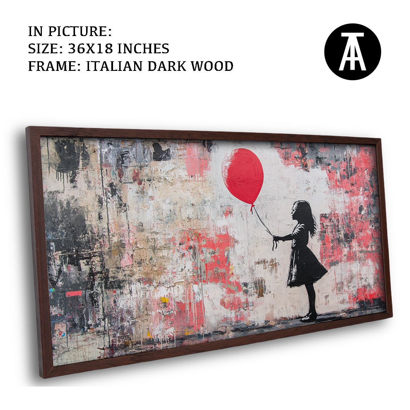 Artwork in Dark Wood Frame