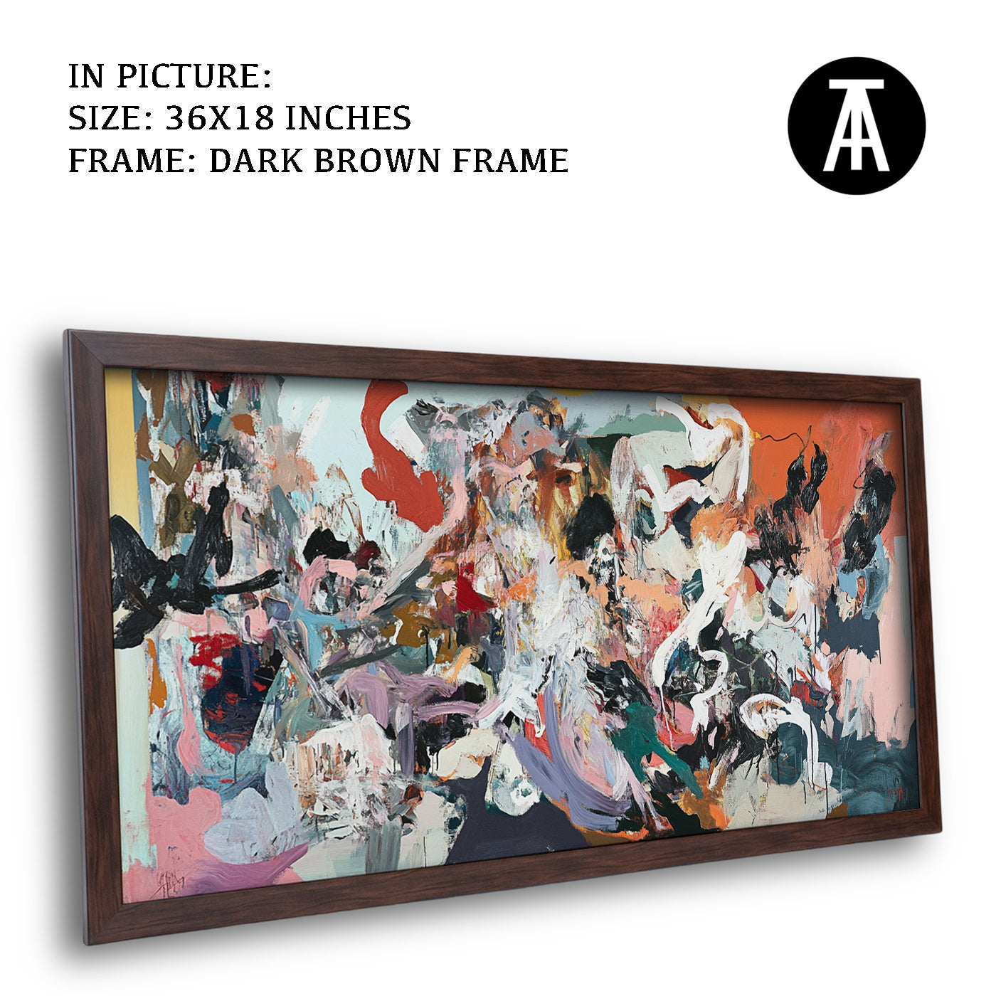 Artwork in Metal Champagne Gold Frame