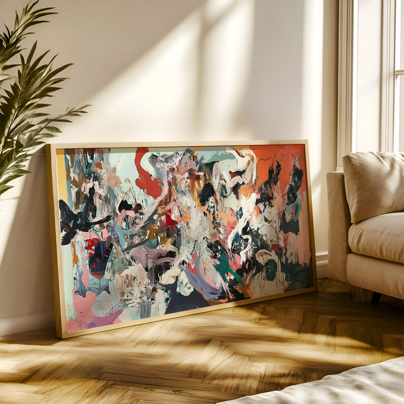 Modern Art Painting in a Lifestyle Setting