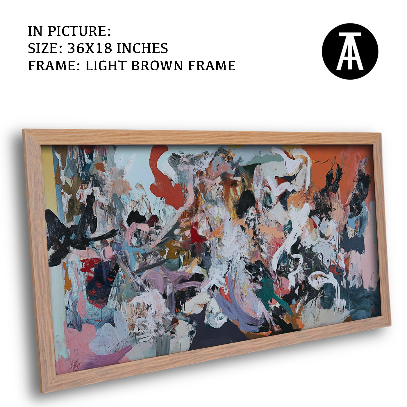 Artwork in Dark Brown Frame