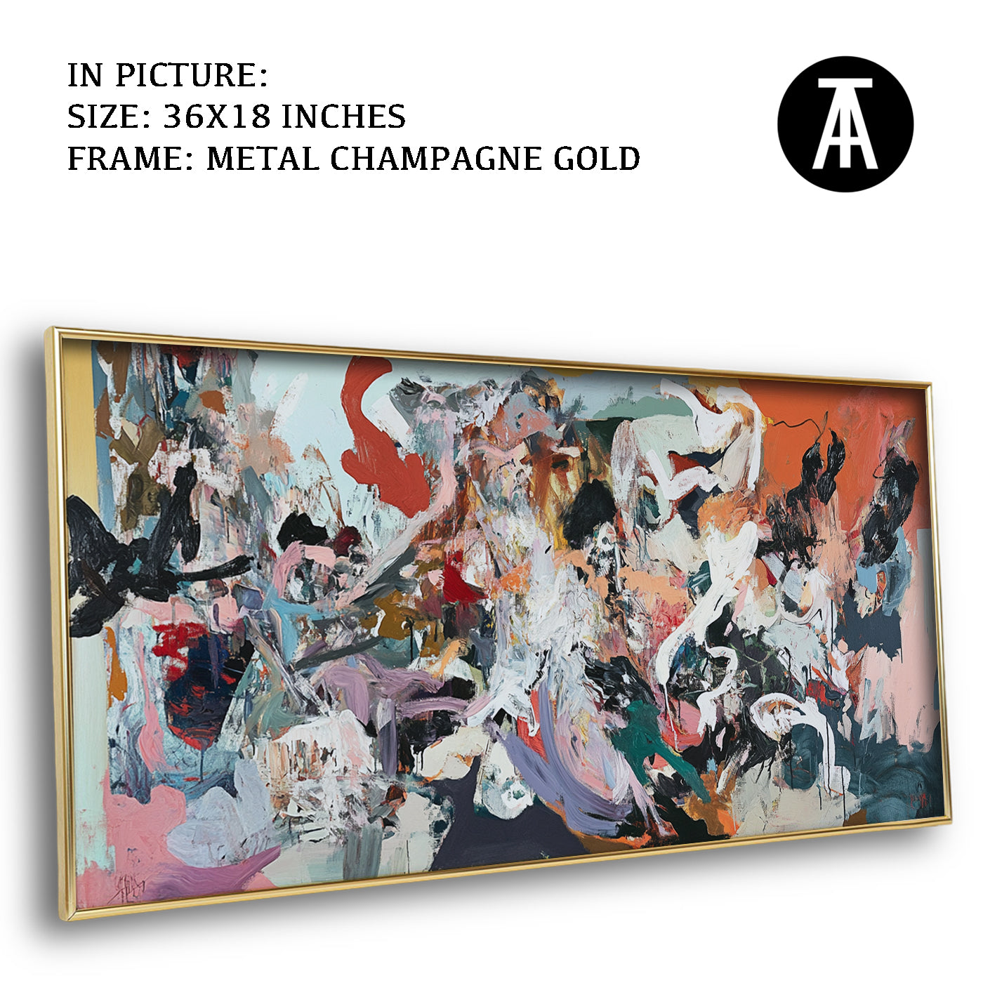 Artwork in Light Brown Frame