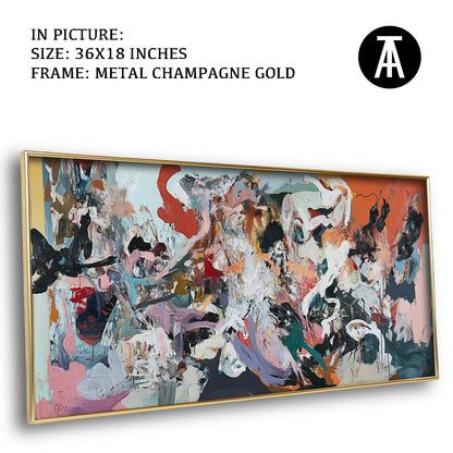 Artwork in Light Brown Frame