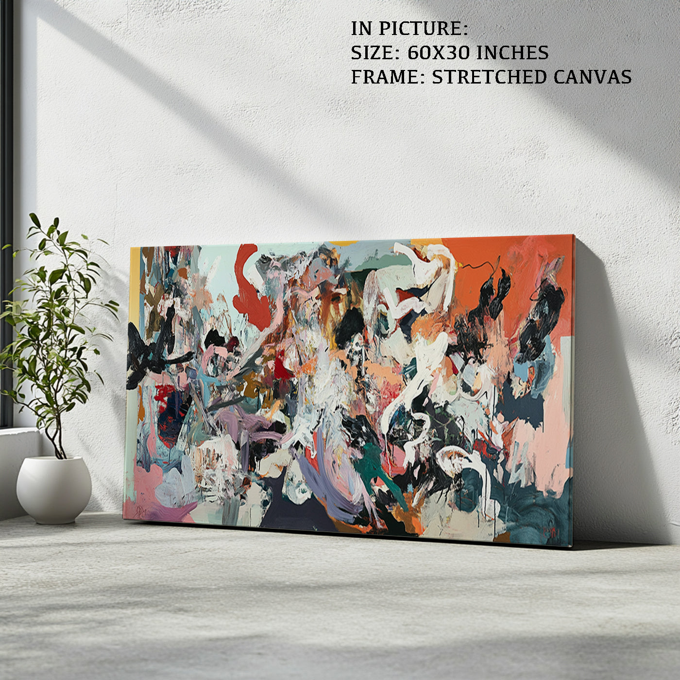 Artwork in Natural Wood Frame