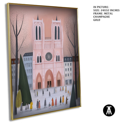 Artwork in Metal Champagne Gold Frame