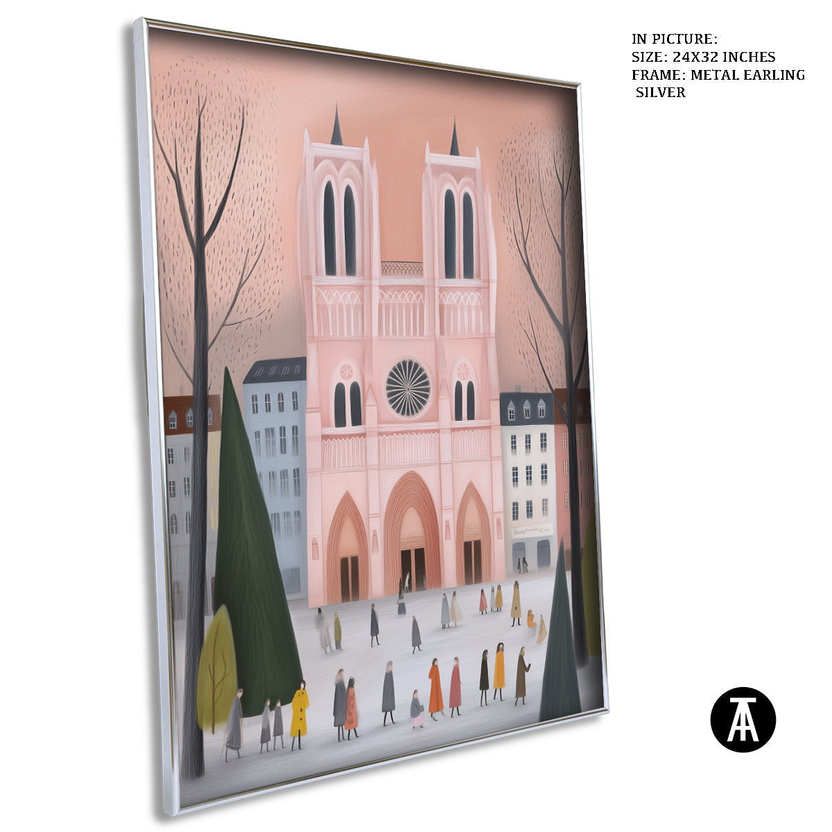 Artwork in Metal Earling Silver Frame