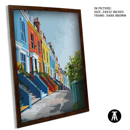 Artwork in Dark Brown Frame