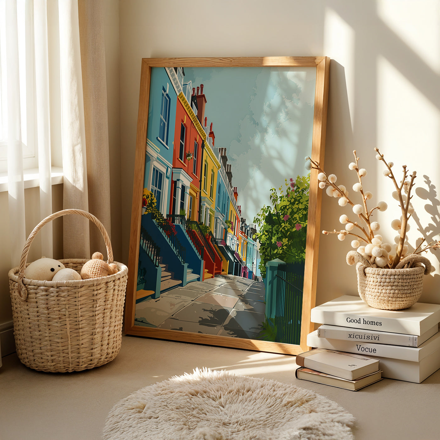 Boho Art Painting in a Lifestyle Setting