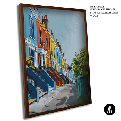 Artwork in Dark Wood Frame