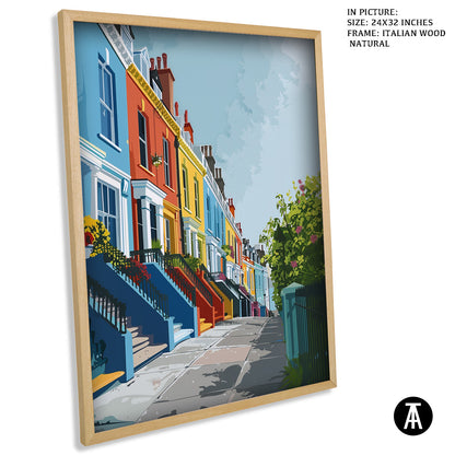 Artwork in Natural Wood Frame