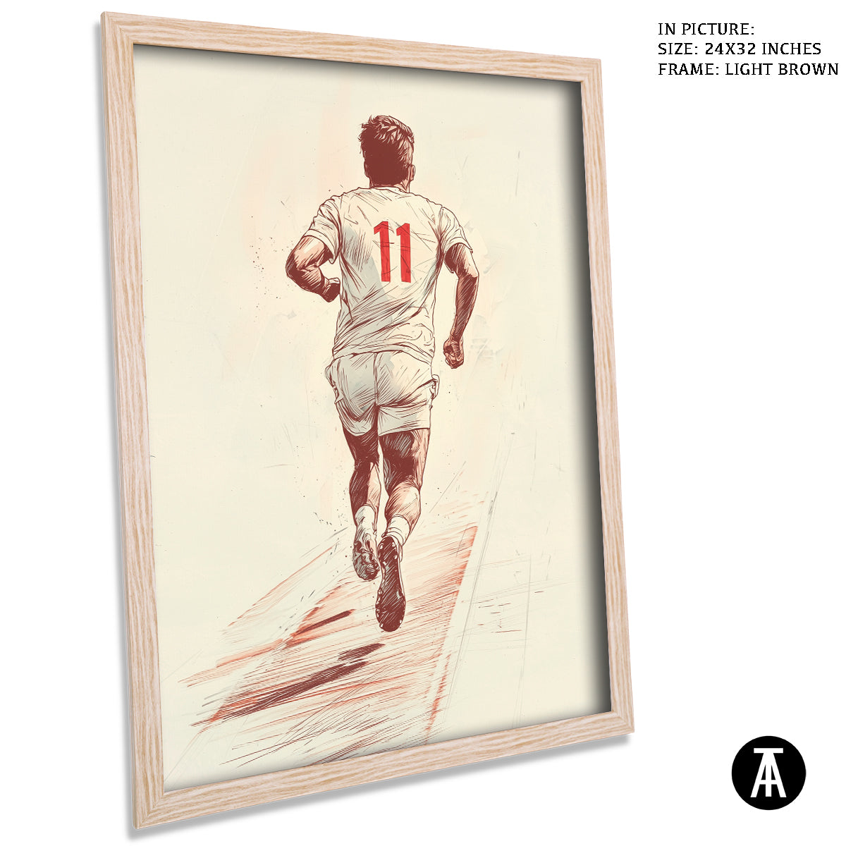 Artwork in Dark Brown Frame