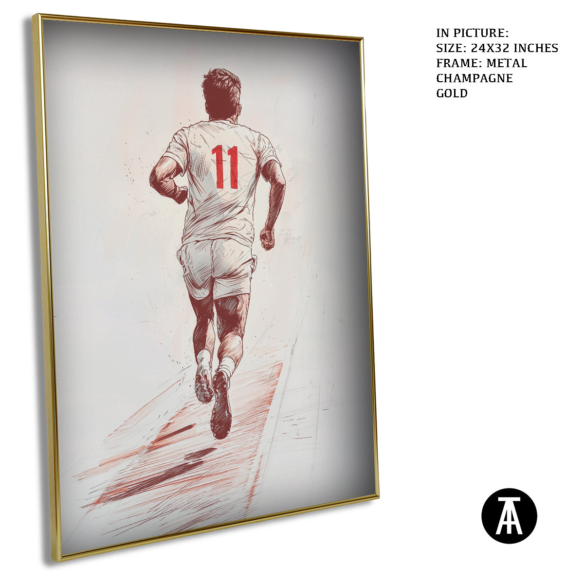 Artwork in Light Brown Frame