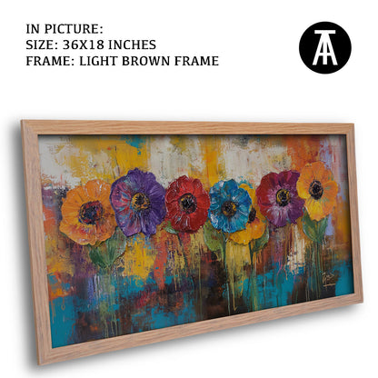Artwork in Dark Brown Frame