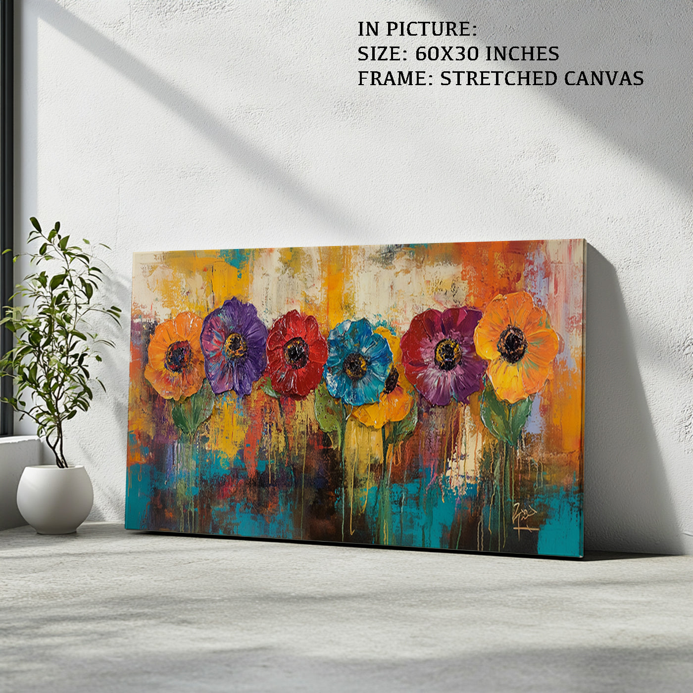 Artwork in Natural Wood Frame