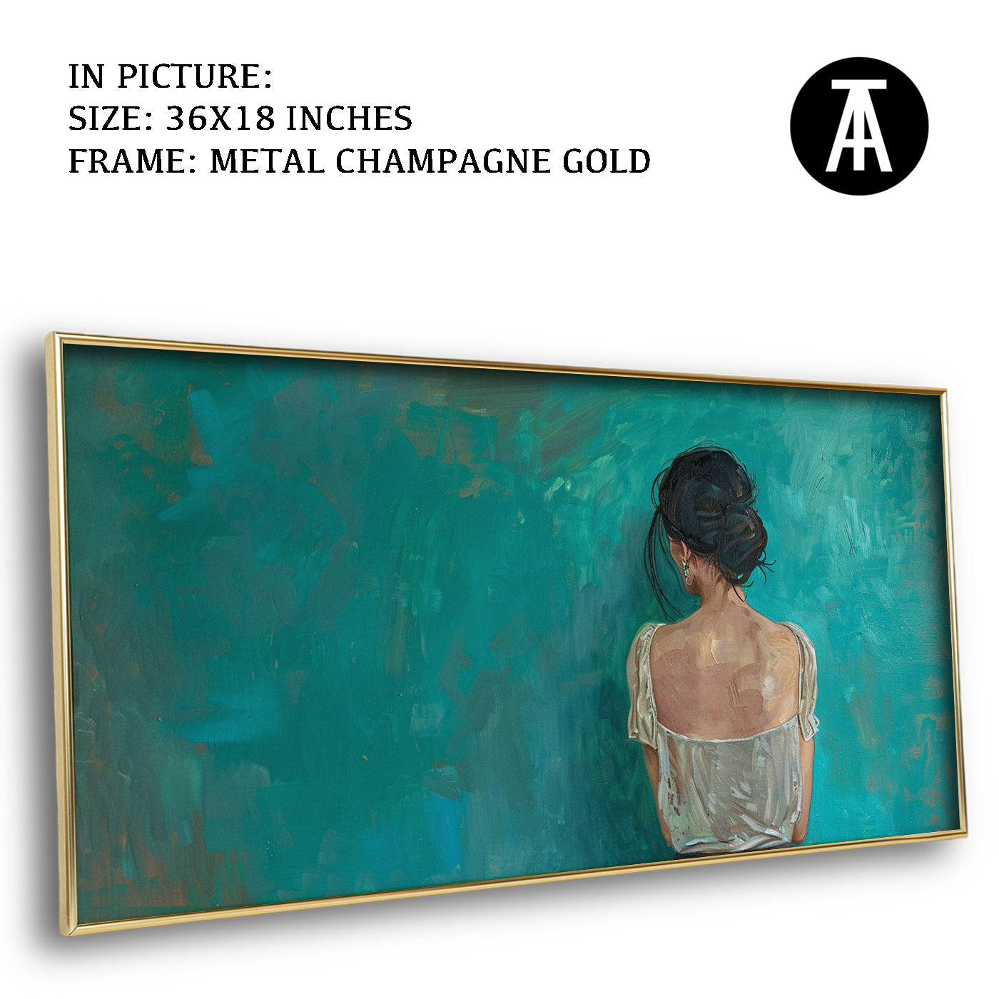 Artwork in Light Brown Frame