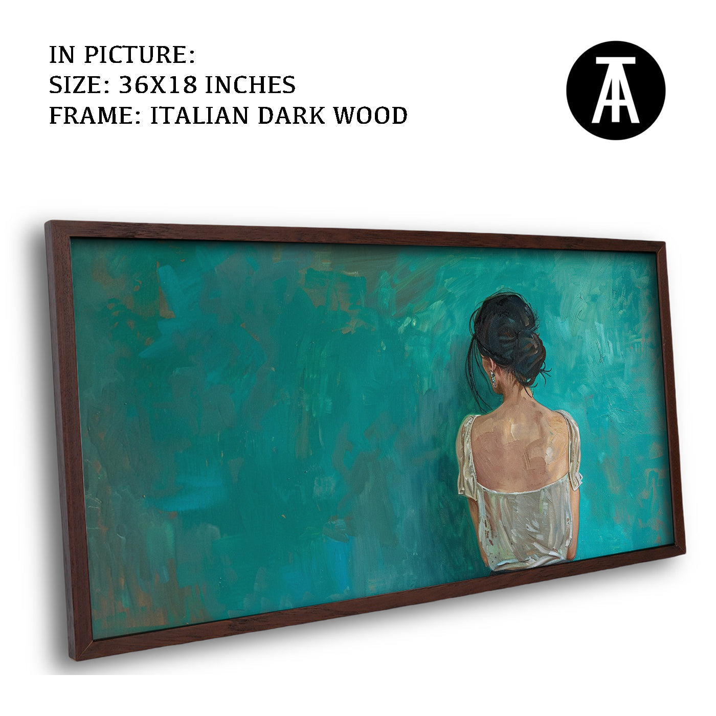 Artwork in Dark Wood Frame