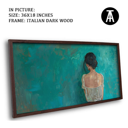 Artwork in Dark Wood Frame