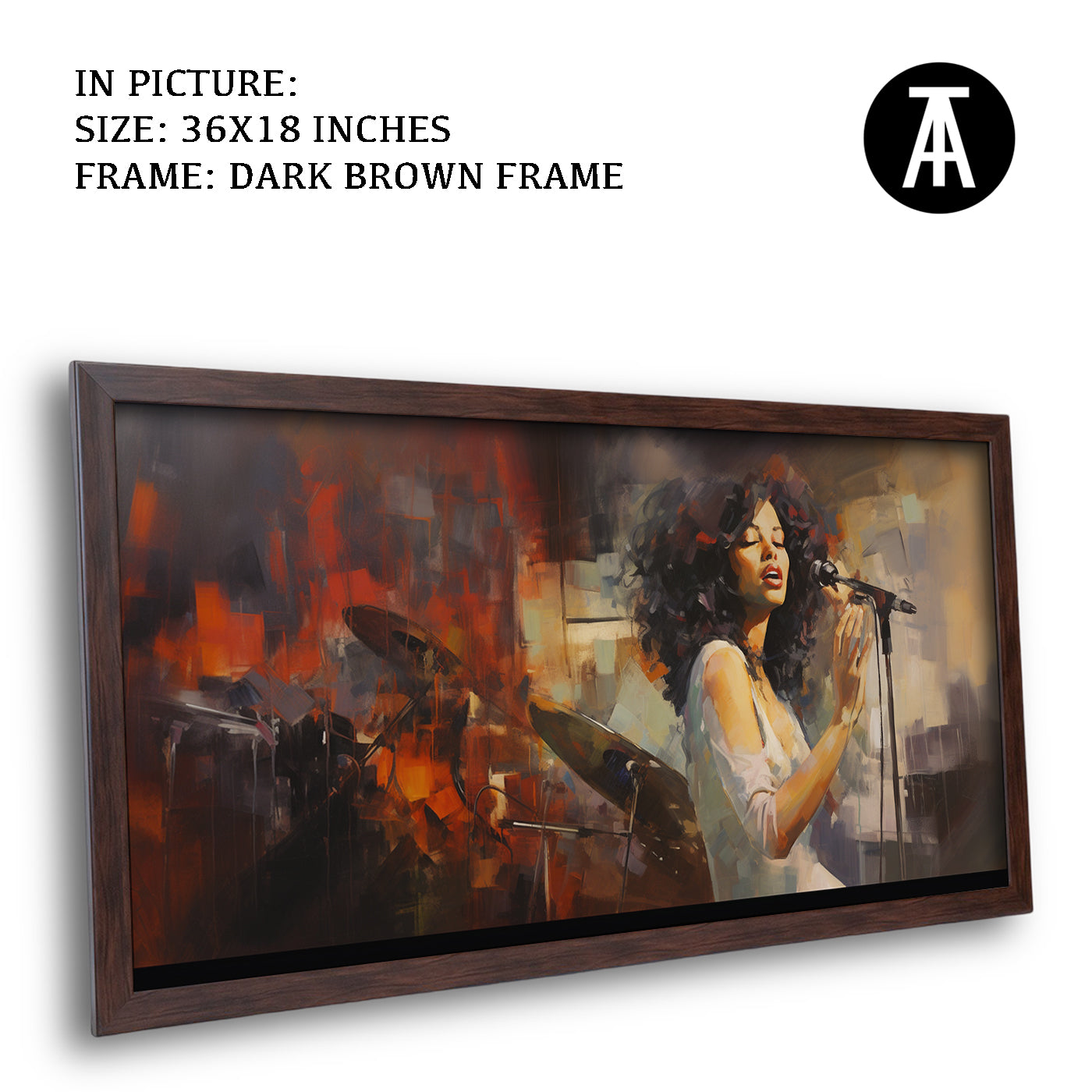 Artwork in Metal Champagne Gold Frame