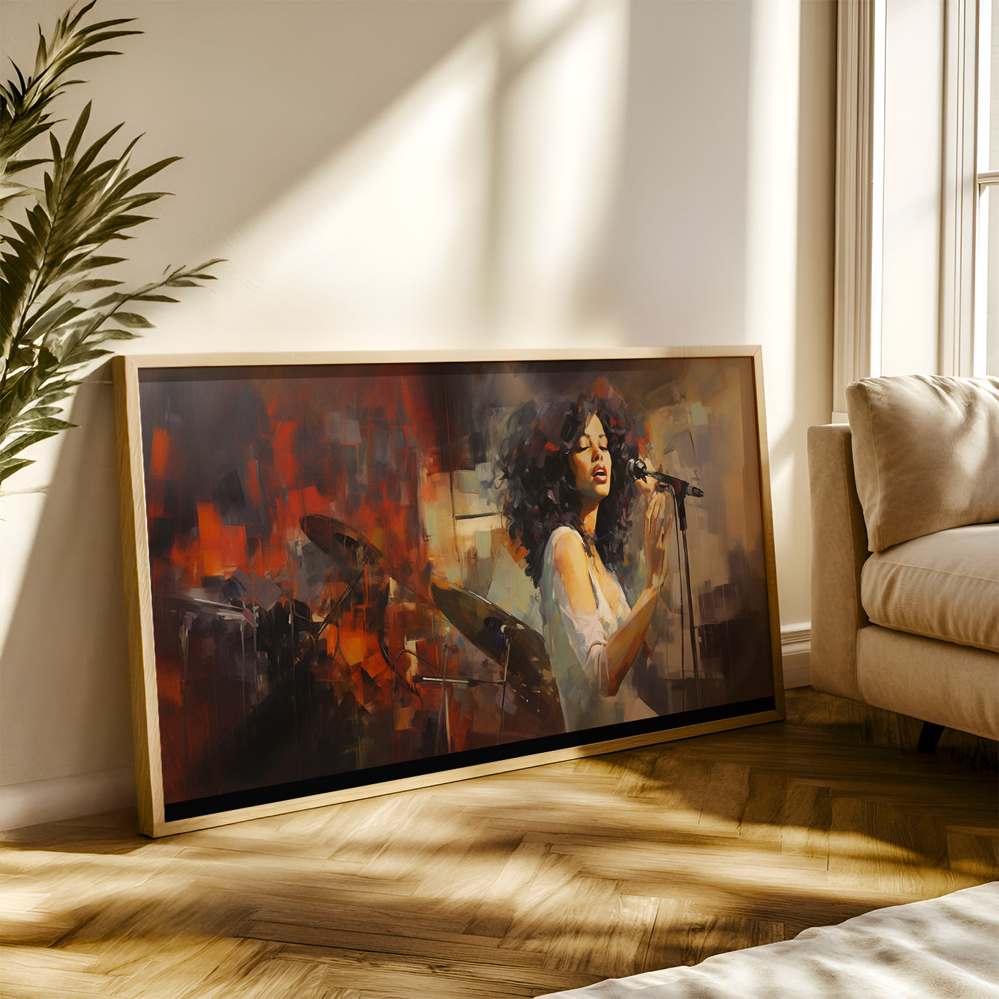 Modern Art Painting in a Lifestyle Setting