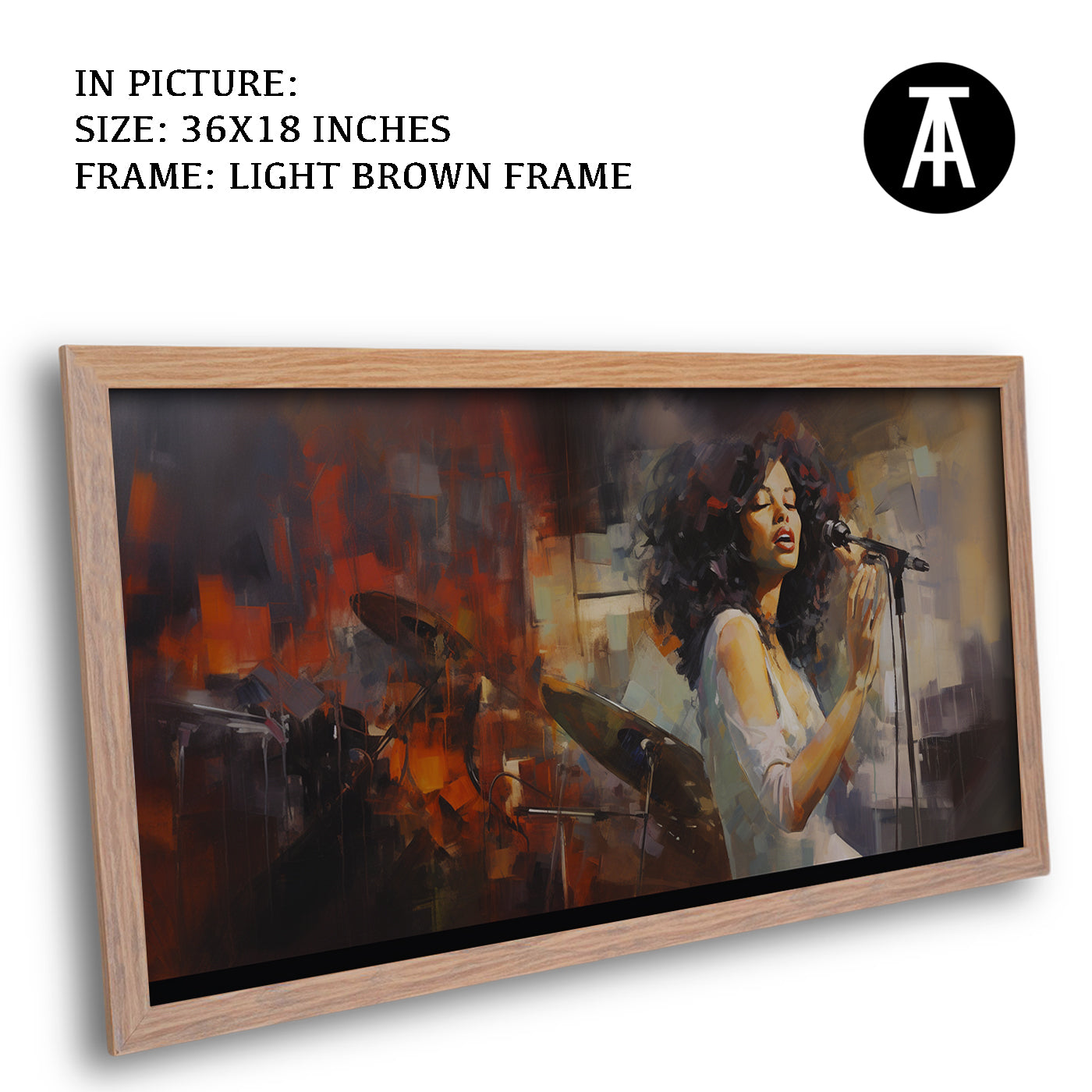 Artwork in Dark Brown Frame