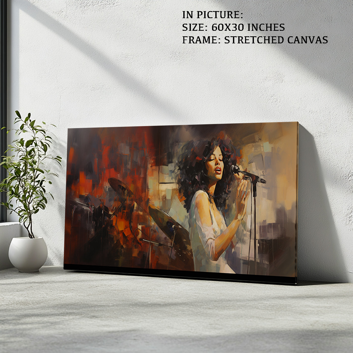 Artwork in Natural Wood Frame