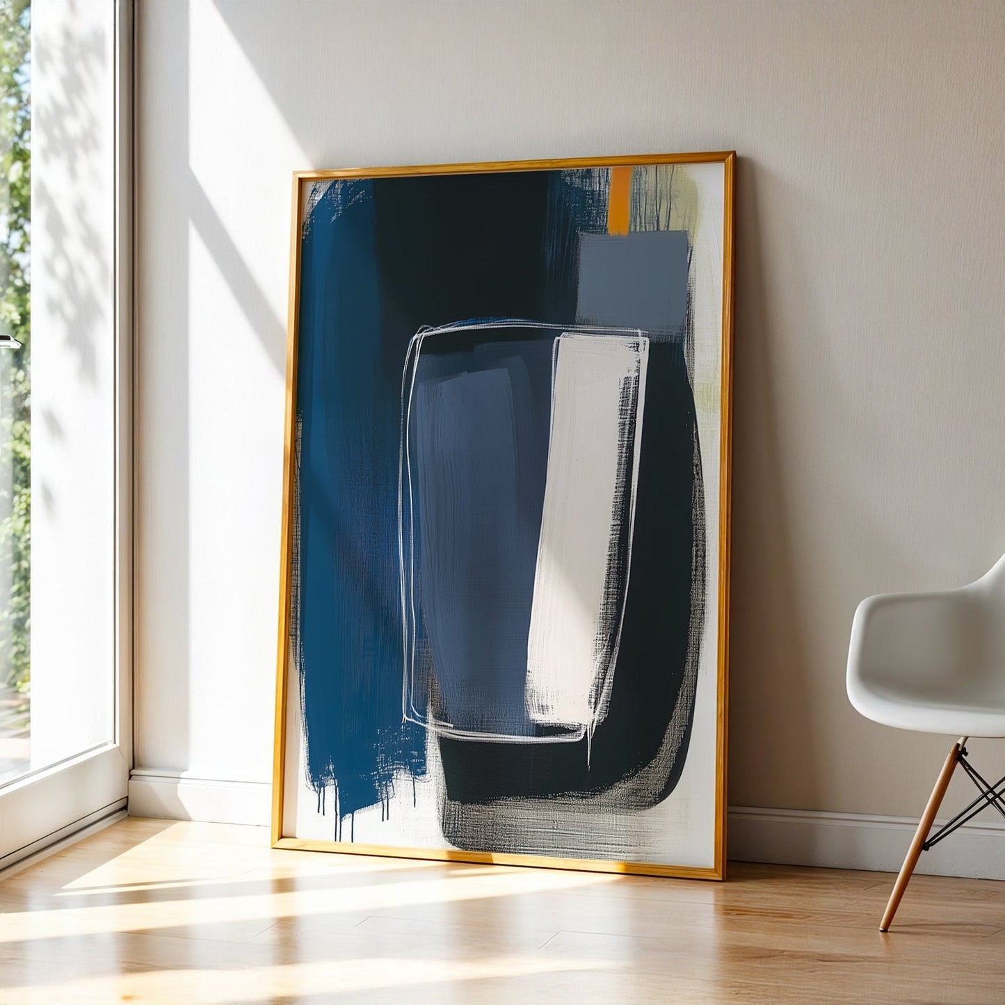 Abstract Art in a Lifestyle Setting Oceanic Hues by NYC Abstract