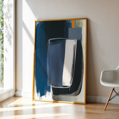 Abstract Art in a Lifestyle Setting Oceanic Hues by NYC Abstract