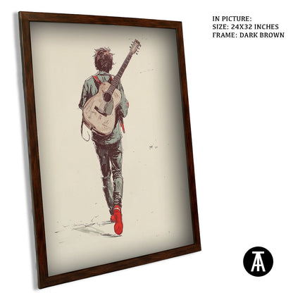 Artwork in Metal Champagne Gold Frame