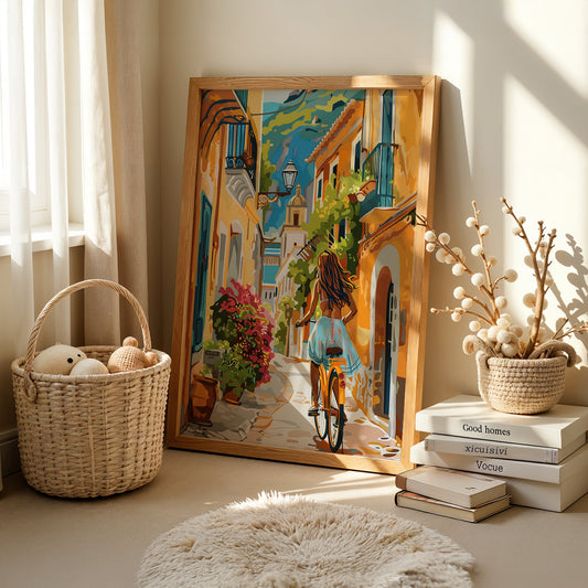 Boho Art Painting in a Lifestyle Setting