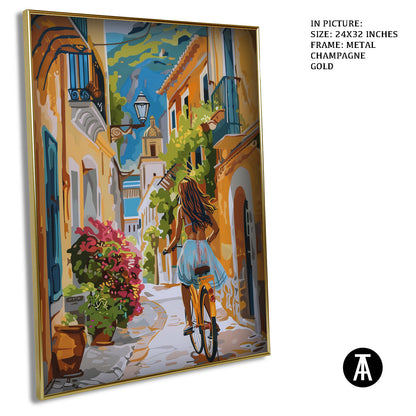 Artwork in Metal Champagne Gold Frame
