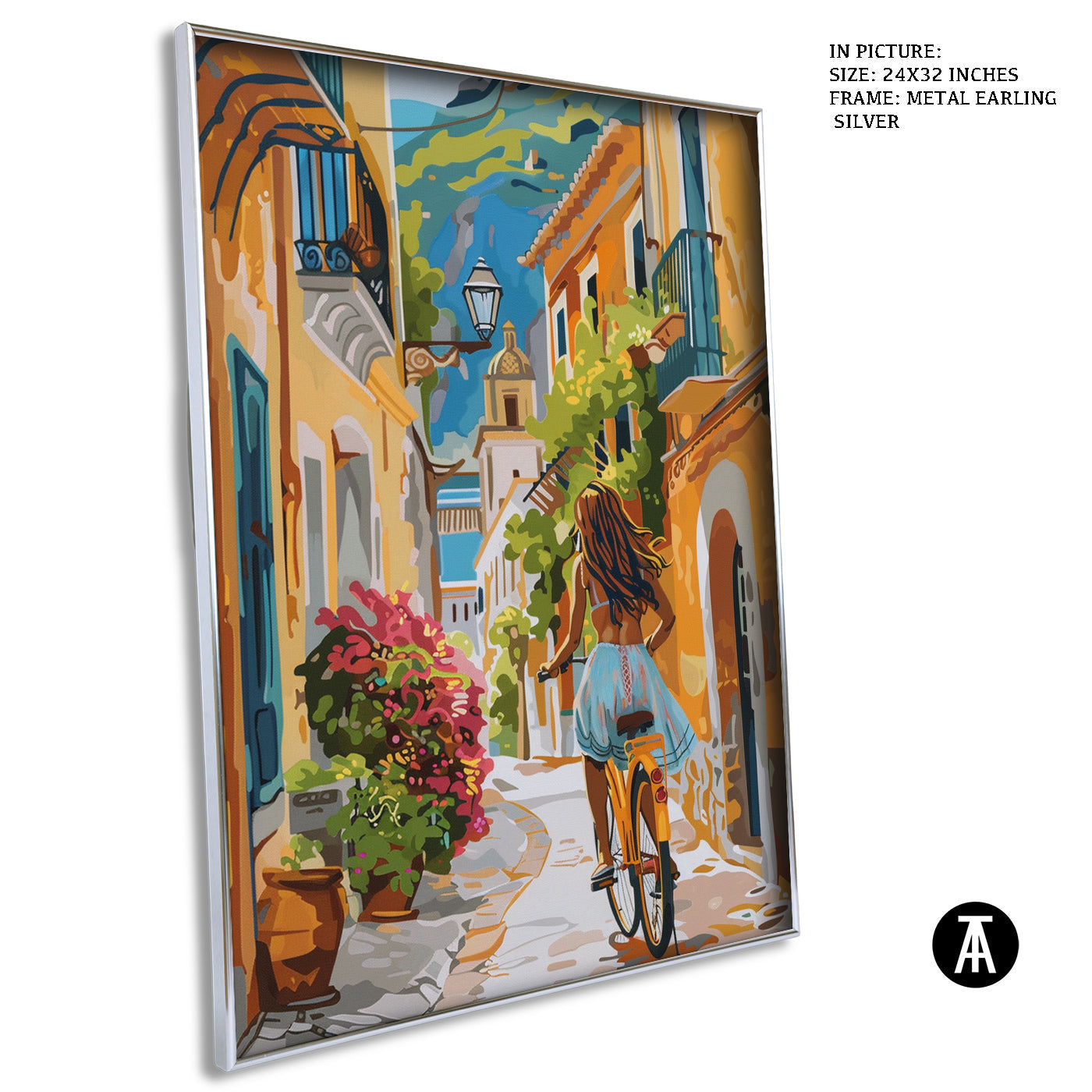 Artwork in Metal Earling Silver Frame
