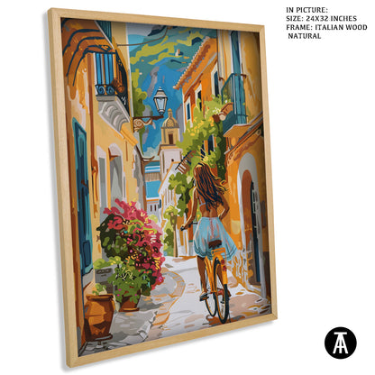 Artwork in Natural Wood Frame