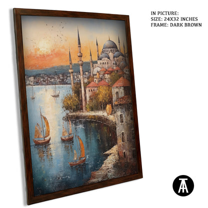 Artwork in Metal Champagne Gold Frame