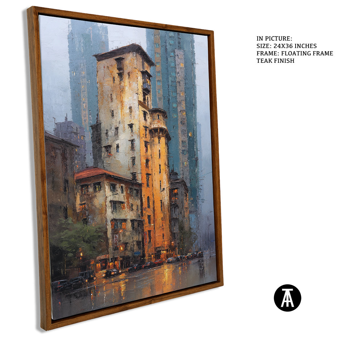Artwork in Natural Wood Frame
