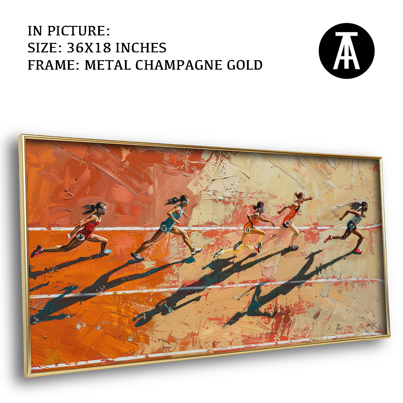 Artwork in Light Brown Frame