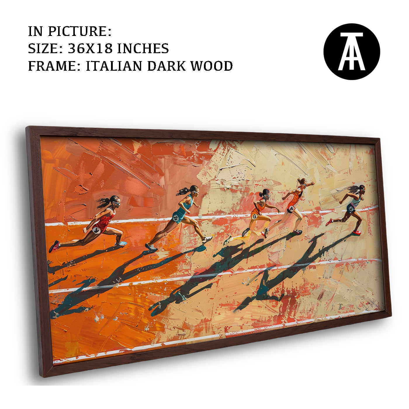 Artwork in Dark Wood Frame