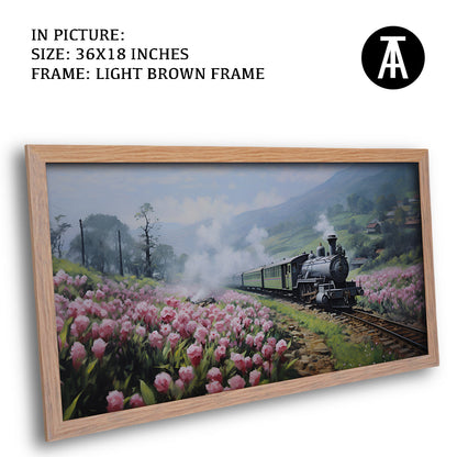 Artwork in Dark Brown Frame