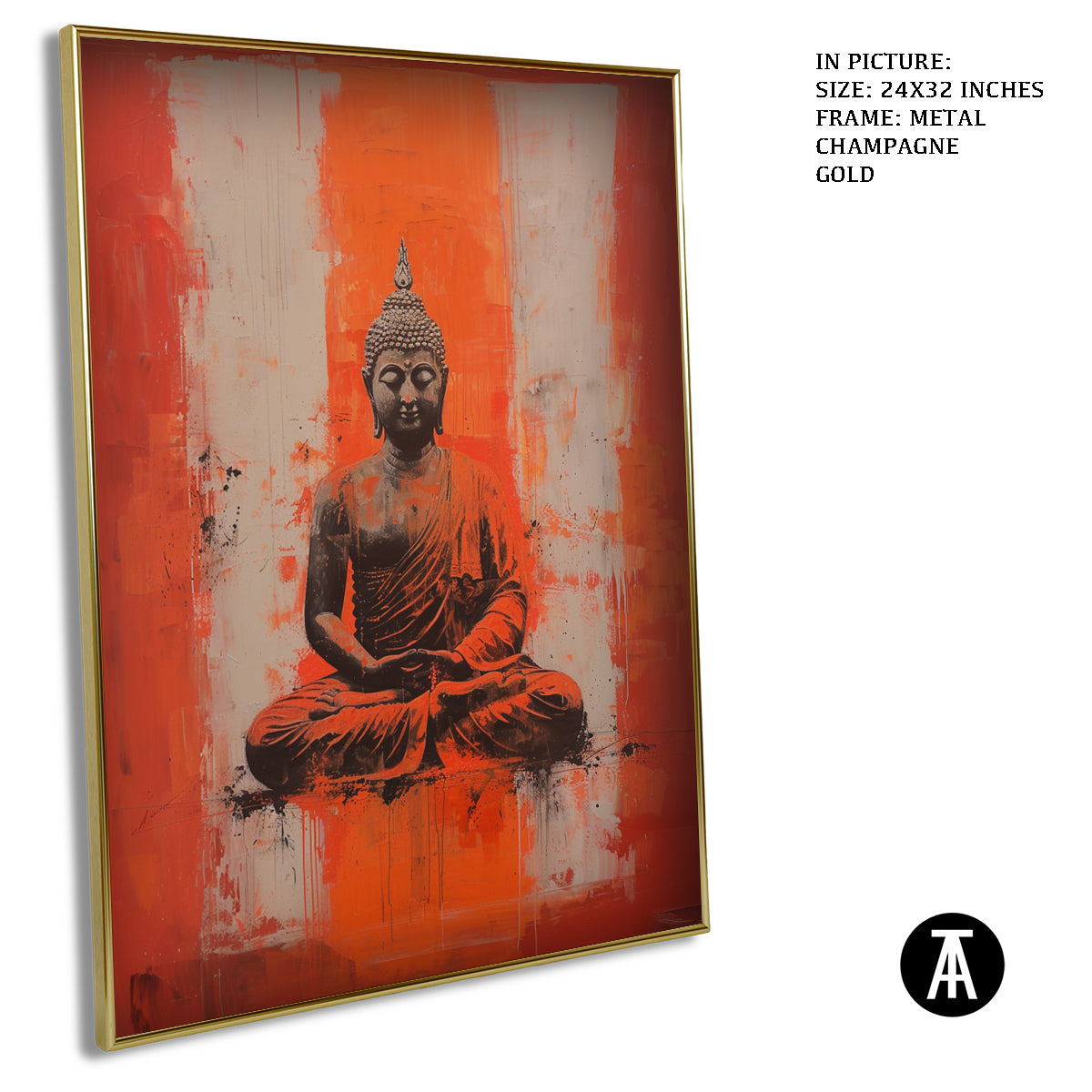 Artwork in Light Brown Frame