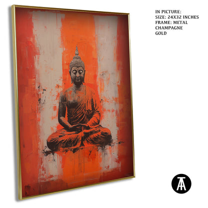 Artwork in Light Brown Frame