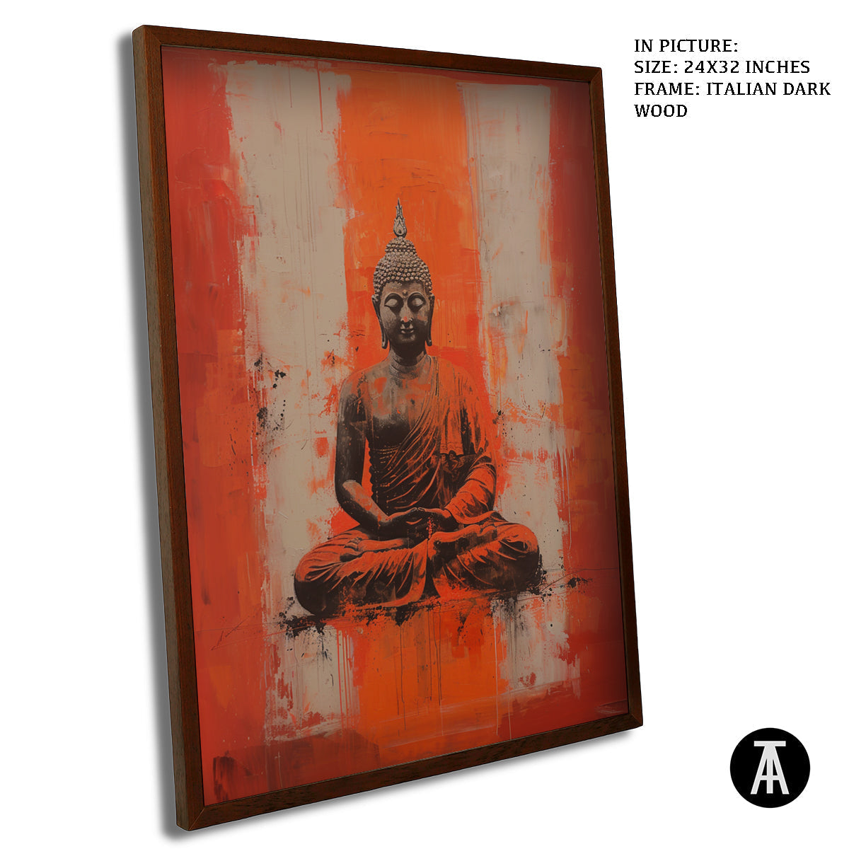 Artwork in Dark Wood Frame