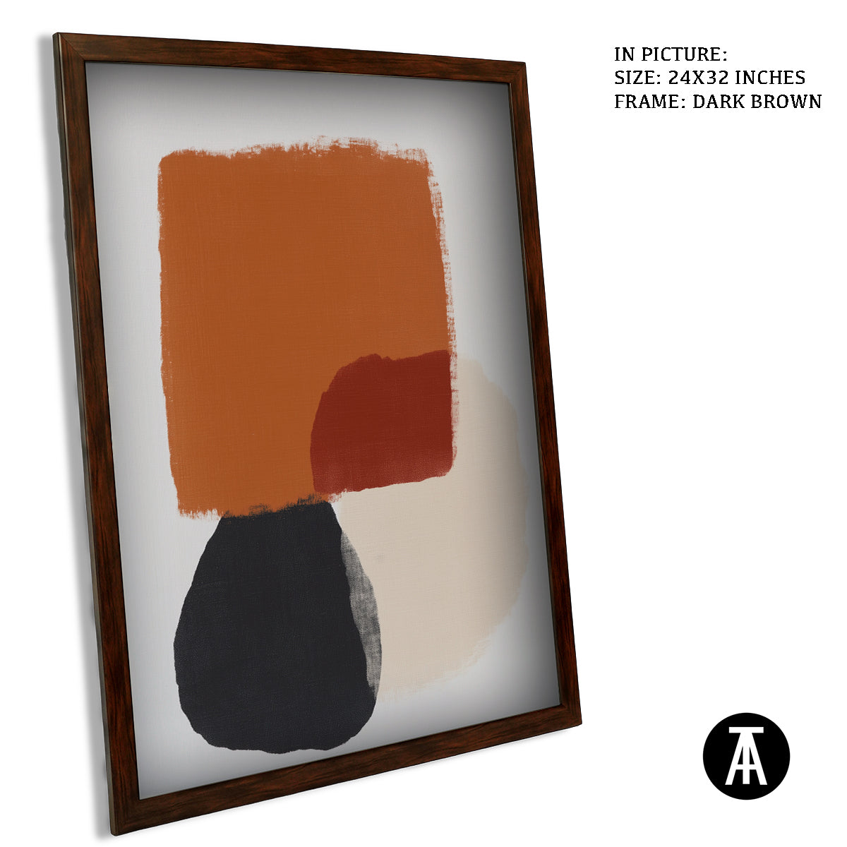 Sample Artwork in Dark Brown Frame